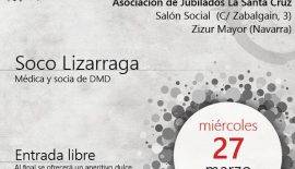Cartel del taller de testamento vital en la Asociación de Jubilados La Santa Cruz en Navarra