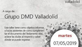 Cartel del taller de testamento vital en Castilla y León en Valladolid