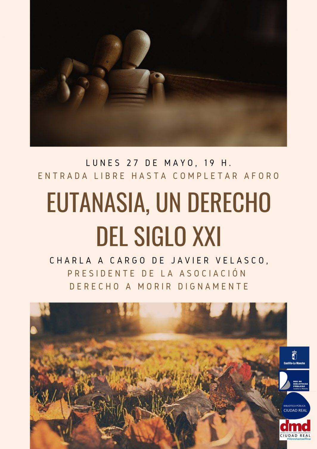 Cartel del acto sobre la eutanasia en Ciudad Real
