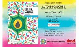 Cartel de la presentación de Luto en Colores en Granada