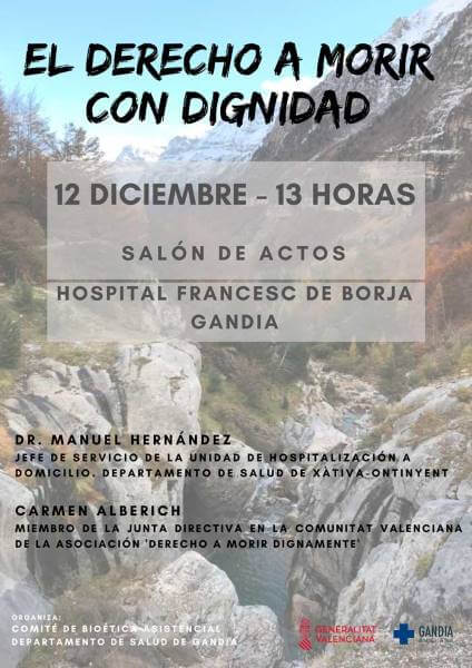 Derecho a morir con dignidad - Hospital Francesc de Borja (Gandía) - diciembre 2019