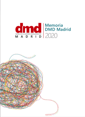 Portada de la memoria de actividades de DMD Madrid en 2020