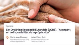 Cartel del acto sobre eutanasia el 28 de octubre, a las 19:30, en la sede de Compromís per Paterna