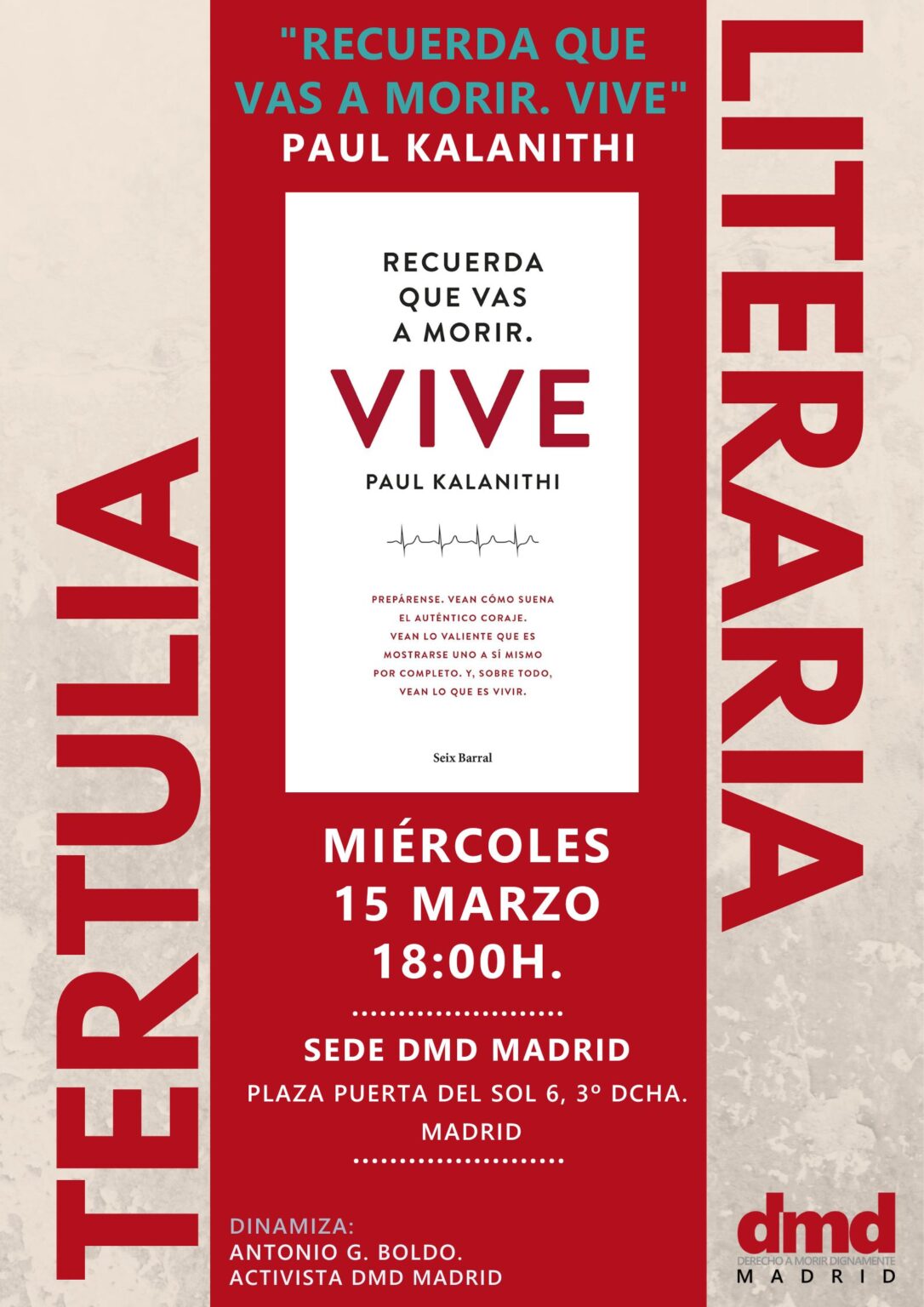 Tertulia literaria Recuerda que vas a