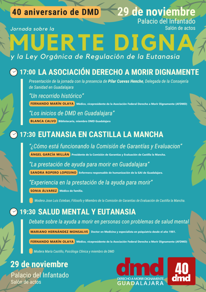 Jornada sobre la muerte digna por los 40 años de DMD | Derecho a Morir ...