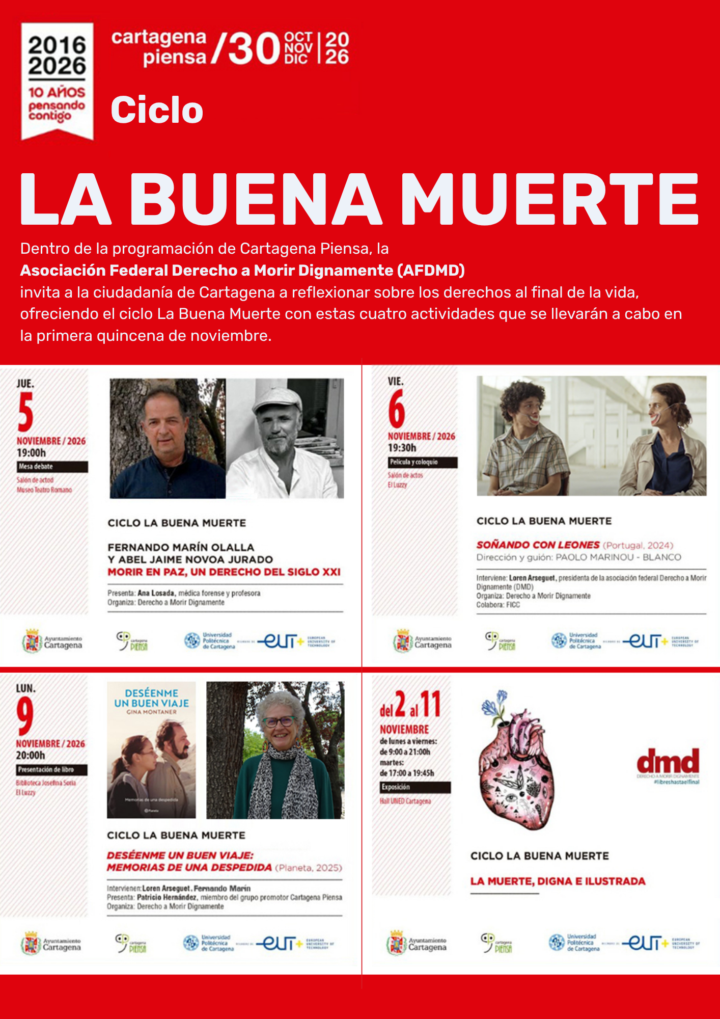 Featured image for “DMD y Cartagena Piensa invitan a reflexionar sobre la buena muerte”