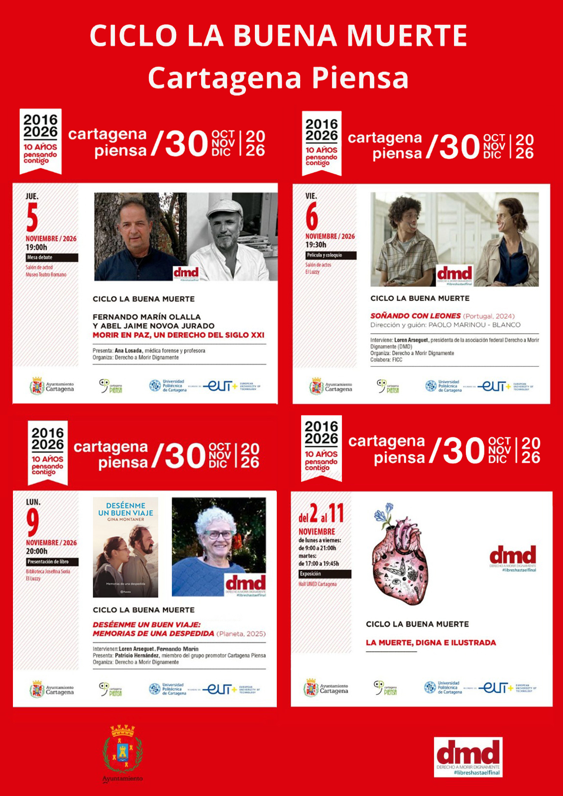 Featured image for “DMD y Cartagena Piensa invitan a reflexionar sobre la buena muerte”